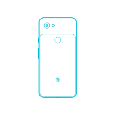 Digital Google Products Google Pixel 3A Printable Line Art Svg, Free Vectors File